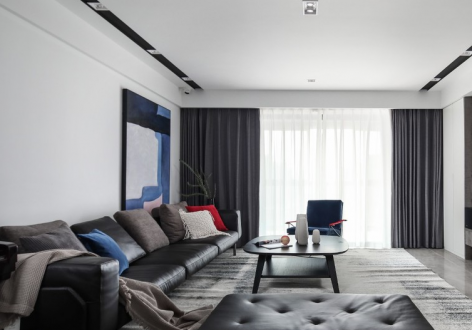 海伦堡·半山樾混搭风格122平米三居室设计效果图案例