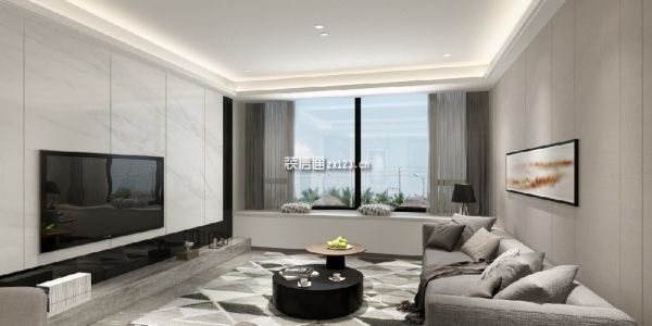 紫竹苑现代风格130平米三居室装修案例