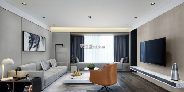 世茂福晟·青城壹品现代风格180平米四居室设计效果图案例