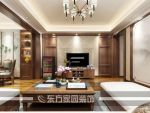 珠海路新中式风格150平米三居室装修案例