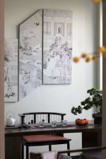中天万里湘江150㎡新中式风格四居室装修案例