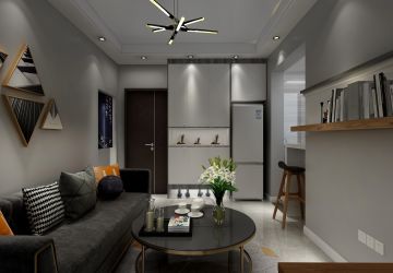 保利未来城80平米两居室现代简约风格装修案例
