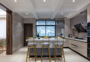 新世纪颐龙湾200平米现代中式风格四居室装修案例