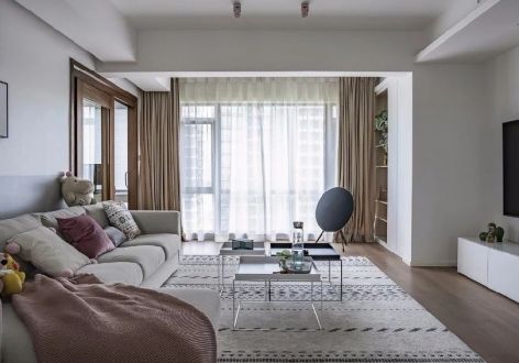 韩家苑小区105㎡三居室现代风格装修案例