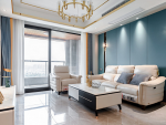 海伦国际现代风格106平米三居室设计效果图案例