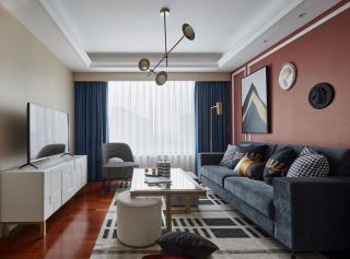 现代美式风格客厅颜色搭配装修效果图