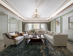 2022新古典别墅客厅整体装修设计图片
