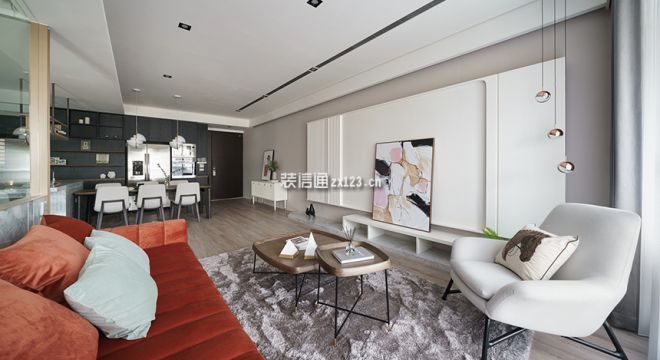 现代华庭现代奢华风格190平米三居室装修案例