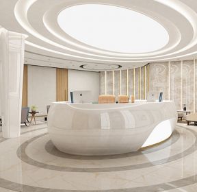 简约美容院大厅接待区装修效果图-每日推荐