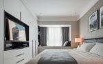 金科·集美阳光现代风格110平米三居室装修效果图案例
