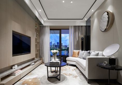 中南漫悦湾现代风格93平米三居室装修案例