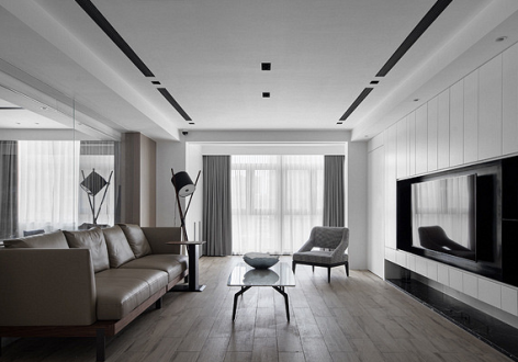 金科·集美嘉悦简约风格97平米二居室设计效果图案例