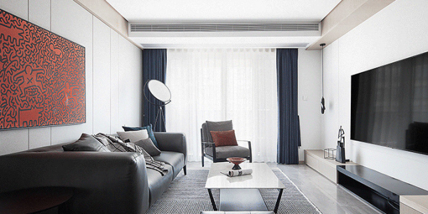 大合华府现代风格144平米三居室设计效果图案例