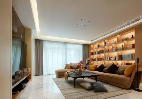 庄明珠苑155平四居室现代简约风格装修案例