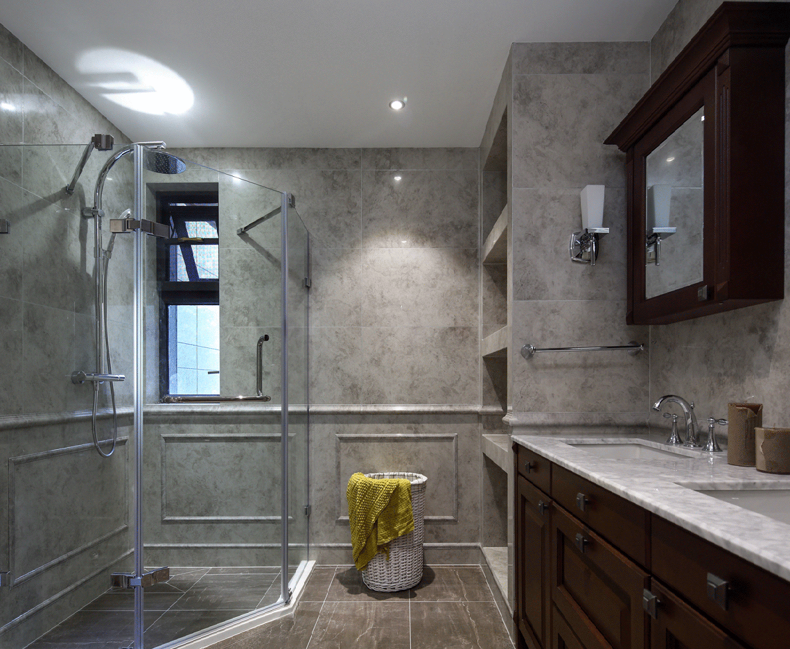 现代欧式风格卫生间淋浴房装修效果图