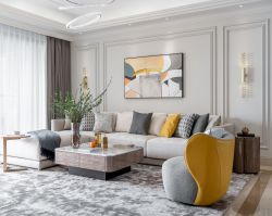 现代欧式风格客厅沙发装修布置图片