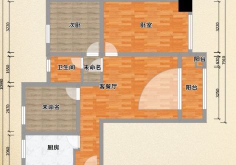 宿迁翰林国际欧式风格90平米三室两厅装修案例