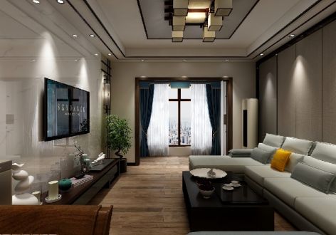 联建君钰府住宅中式现代风格120平装修案例