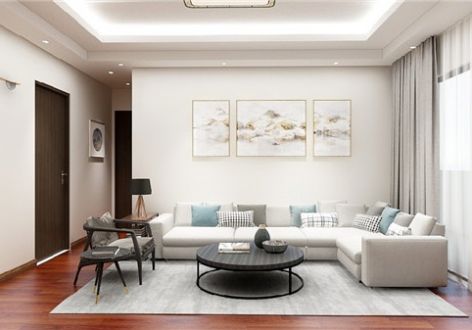 悦泰福里109㎡三居室新中式风格装修案例