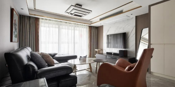 万科翡翠天骄现代风格140平米三居室设计效果图案例