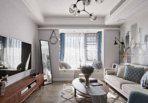 碧海龙庭北欧风格101平米三居室设计效果图案例
