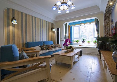 雅景花园地中海风格115平米三居室装修案例