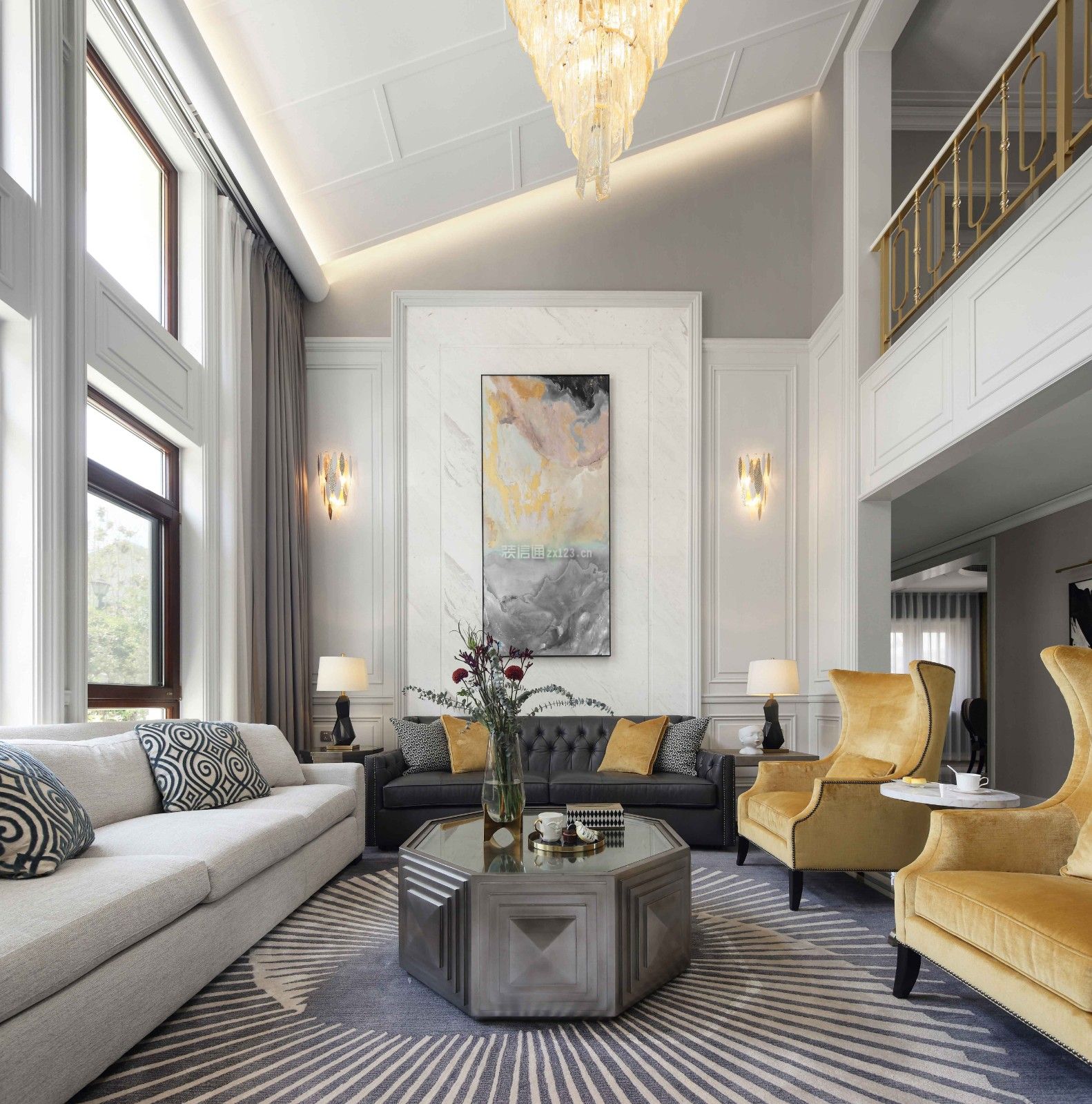 沈阳市现代风格325平米装修效果图案例_沈阳盛世大宅装饰装修设计案例