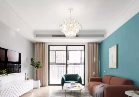 招商马尔贝拉现代风格95平米三居室设计效果图案例
