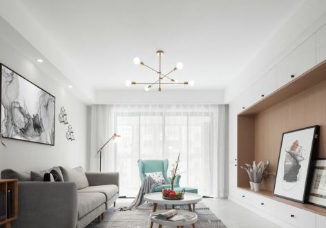紫荆阁现代风格112平米三居室装修案例