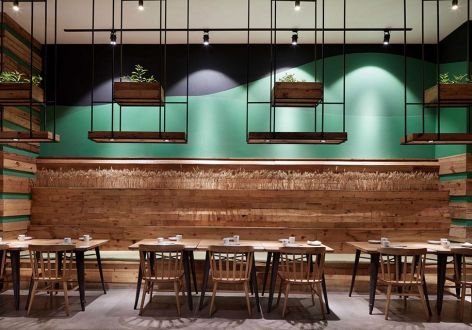 1600平中式风格快餐店装修设计案例