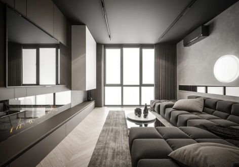 隆鑫港湾国际80平米简约风格二居室装修案例
