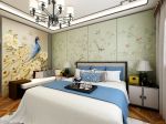 悦岛蓝湾中式风格122平米三居室设计效果图案例