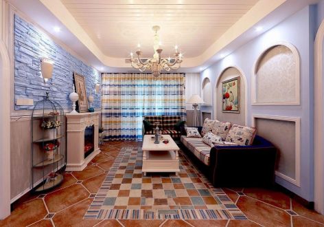保利香槟酩悦七彩地中海142平米四室两厅装修案例