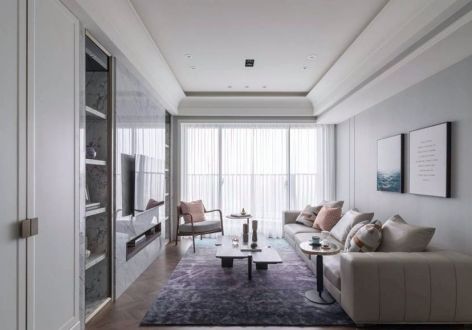融创·蓝天壹號现代风格125平米三居室装修设计图案例