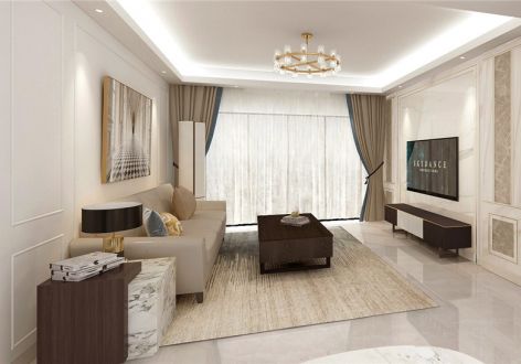 伟隆国际140平米现代简约风格三居室装修案例