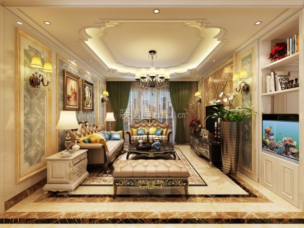欧式风格客厅装修效果图