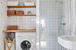 [徐州九木堂装饰]卫生间洗衣机摆放设计效果图，小空间的完美利用
