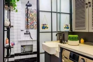[徐州九木堂装饰]卫生间洗衣机摆放设计效果图，小空间的完美利用