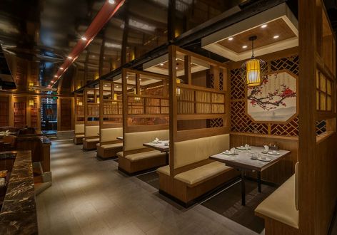 珠海餐饮空间280平米中式风格装修案例