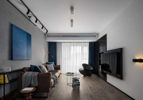 青秀·2046现代风格98平米三居室装修设计图案例