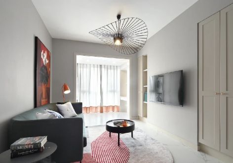 首钢·贵州之光现代风格87平米三居室装修设计图案例
