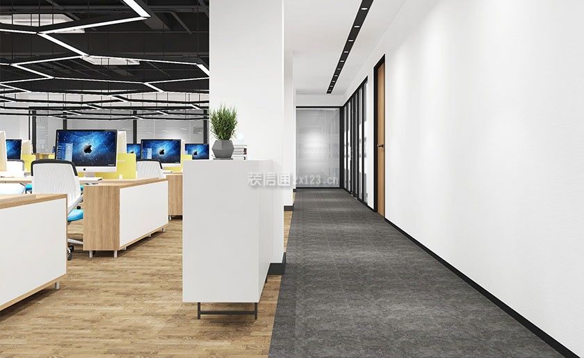 办公室走廊装修效果图 办公室走廊装饰效果图