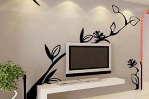 大气瓷砖电视背景墙