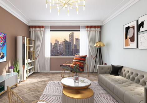 上海康城97平米现代简约风格二居室装修案例