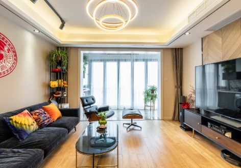 首创国际城130平三居室现代简约风格装修案例