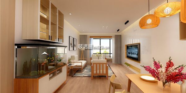 九龙仓·碧玺128平米日式风格三居室装修案例