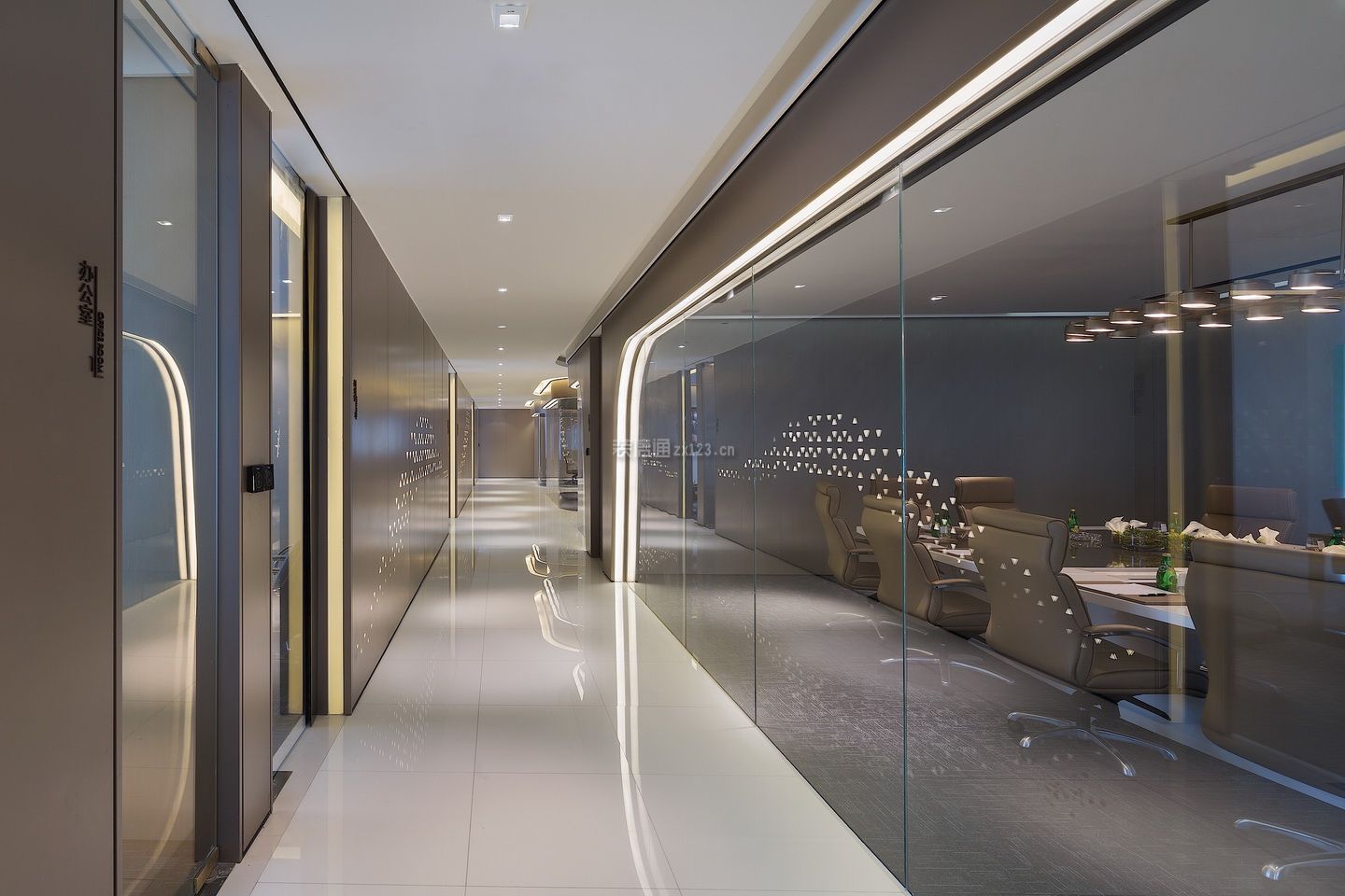 办公室走廊装修效果图 办公室走廊装修