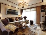 富湾国际三居室118方美式风格装修案例