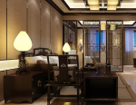 500平米中式风格宾馆客房装修案例