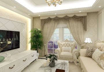 蔷薇国际105平米简欧风格三居室装修案例